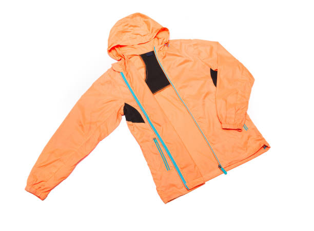 istock yellow-orange windbreaker jacket 1145040661
