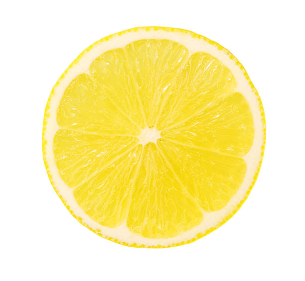 istock Lemon slice isolated on white background with clipping path 1145040724