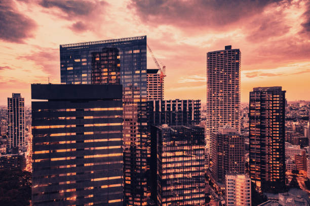 istock Tokyo, Japan city skyline with sunset 1145043548