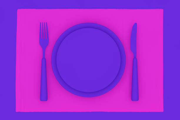 istock Plate, Fork, Knife, Minimal Restaurant, Food Concept 1145043592
