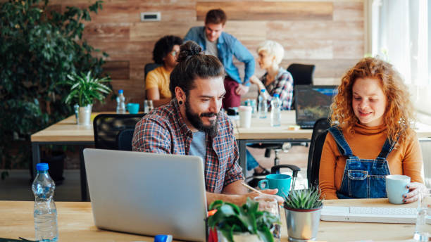istock Coworkers at office 1145046672