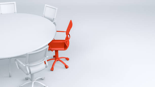 istock Red Different Chair, Leadership Concept, Minimal Design 1145047864