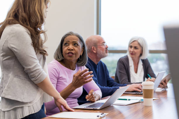 istock Mature woman seeks clarification of terms 1145048709