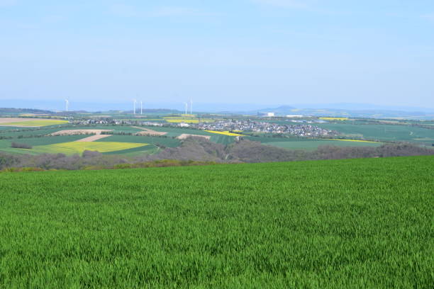 istock wider view across green hills 1145050904