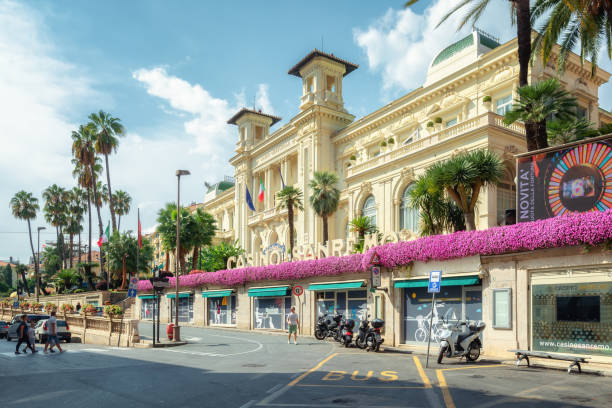 The famous Casino in San Remo San Remo, Italy, September 18, 2018:  The famous Casino in San Remo san remo italy photos stock pictures, royalty-free photos & images