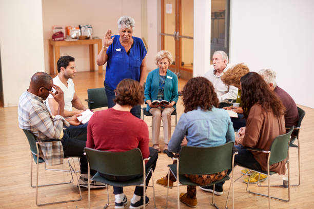 istock People Attending Bible Study Group Meeting In Community Center 1145052985