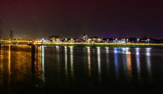 The cinemascope evening view of capital of Bangladesh,  Dhaka,
