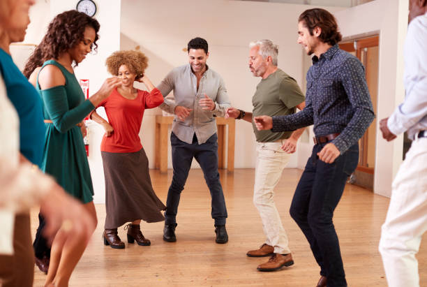 istock People Attending Dance Class In Community Center 1145055485