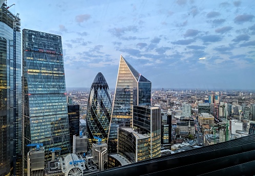 View of london's skyline from Skygarden, England