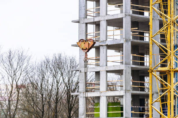 istock Construction of a monolithic type residential building. 1145060473