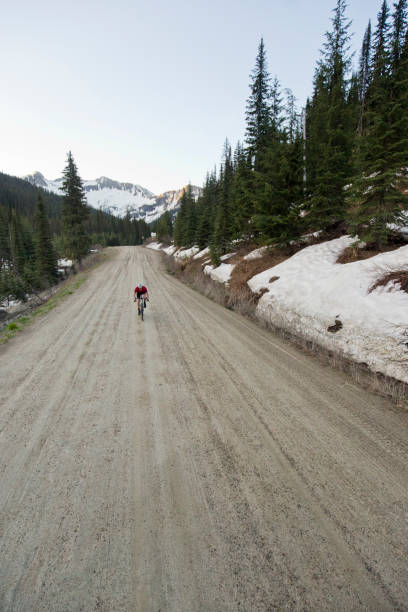 istock Gravel Road Bicycle Rider 1145062488
