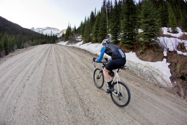 istock Gravel Road Bicycle Rider 1145063519