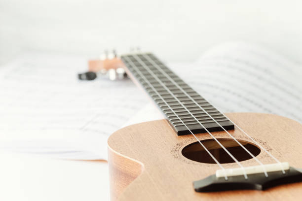 istock Brown ukulele guitar. Soft focus, Pastel colors 1145066063