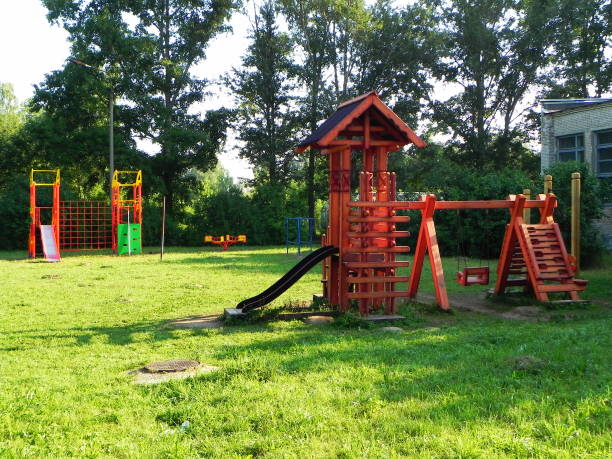 istock Beautiful children's Playground. 1145067940