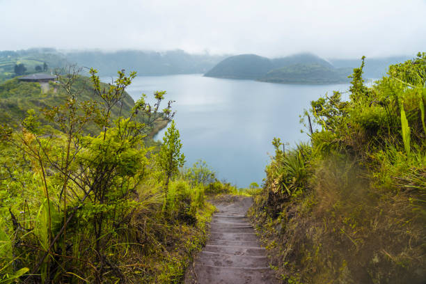 istock View on Cuicocha lake 1145069510