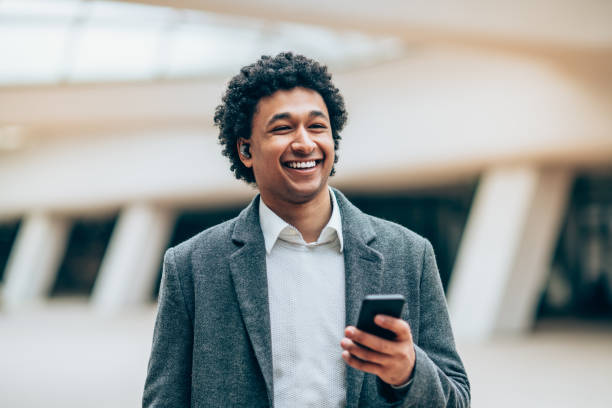 istock Portrait of modern man with Wireless earbuds 1145076052