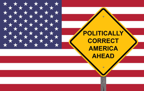 istock Politically Correct America Ahead Warning Sign 1145078599