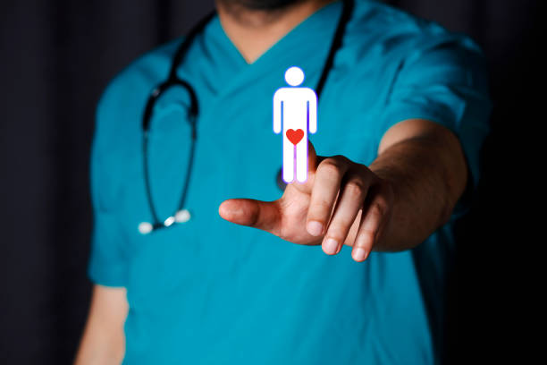 istock Medical doctor touching heart 1145091823