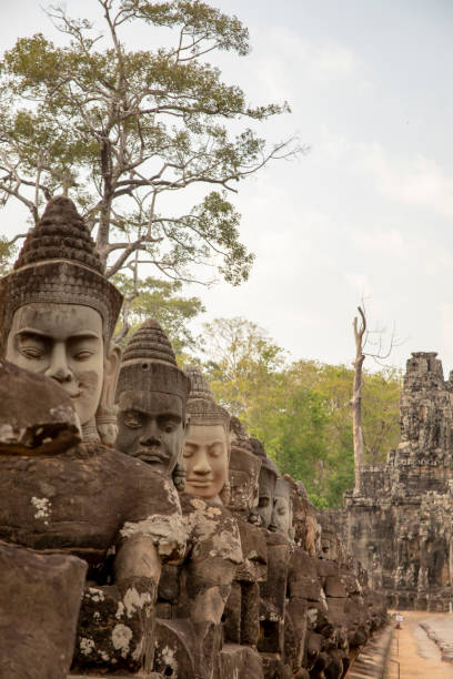 istock Angels on bridge of South Gate in Angkor Thom 1145092072