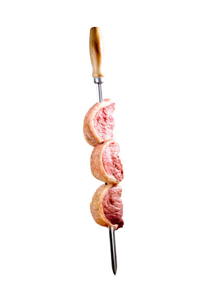 Picanha BBQ Skewer style gaucho beef Cattle stock photo