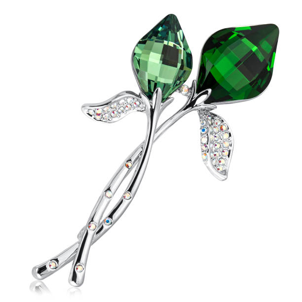istock Diamond brooch isolated on white background 1145096194