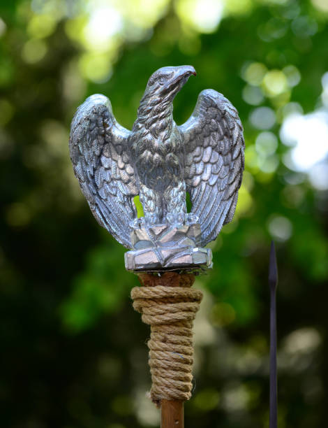 istock Roman empire metal eagle 1145097393