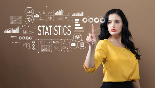 istock Statistics with business woman 1145097725