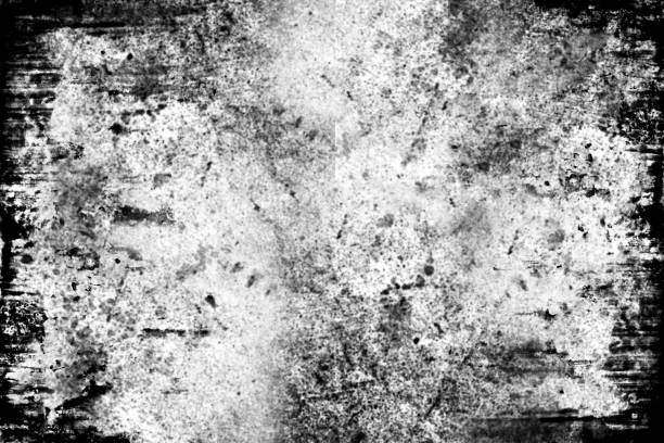 Grunge Background Texture - Distressed - Harsh - Black and White - fotografia de stock