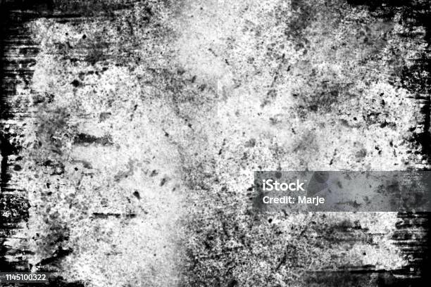 Grunge Background Texture Distressed Harsh Black And White - Fotografias de stock e mais imagens de Texturizado