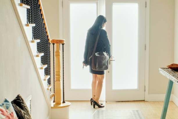istock Mature Woman Coming Home 1145105481