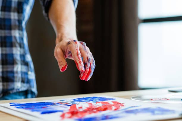 istock modern art therapy creative finger painting 1145121690