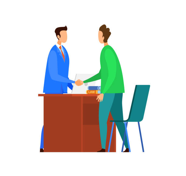 협상 성공, 계약 그림 - financial occupation partnership business people stock illustrations