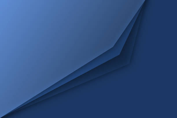 королевский и темно-синий цветной геометрический фон с видом перекрывающейся треугольной бумаги. эффект тени под каждым слоем создает 3d-ви - blue backgrounds paper textured stock illustrations