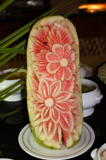 istock Carving art on watermelon 1145132877