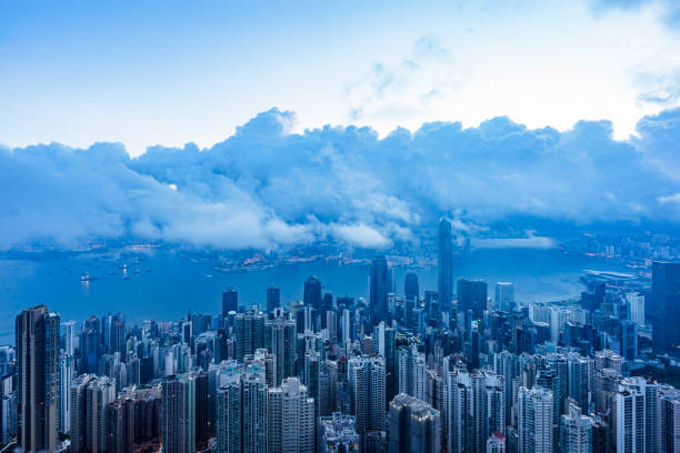 istock Overlooking the whole city from Victoria Peak 1145139735