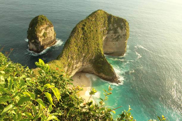 istock Paradise at Kelingking Beach in Aerial View 1145140607