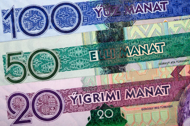 Turkmenistan Manat, a business bacground with money