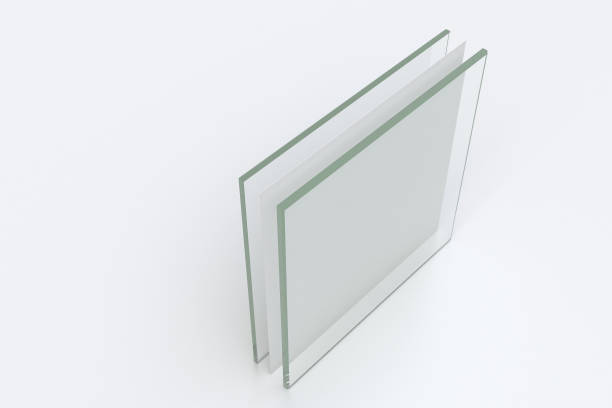 detail of laminated glass(3d rendering) stock photo