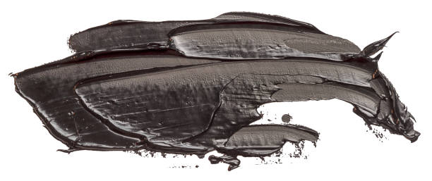 istock Black oil texture paint stain brush stroke 1145158076