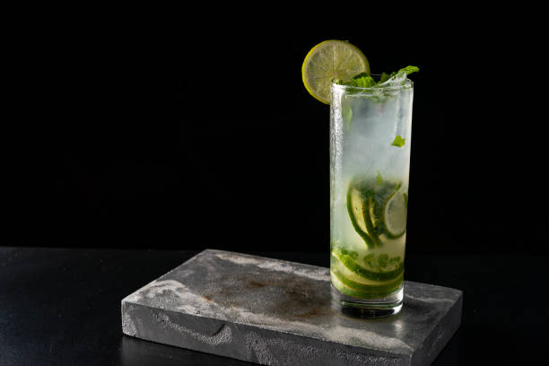 istock Mojito cocktail is on the bar. Space for text. Photo for the menu 1145161479