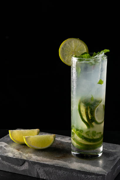 istock Mojito cocktail is on the bar. Space for text. Photo for the menu 1145161495