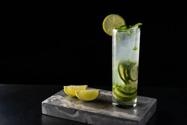 istock Mojito cocktail is on the bar. Space for text. Photo for the menu 1145161506