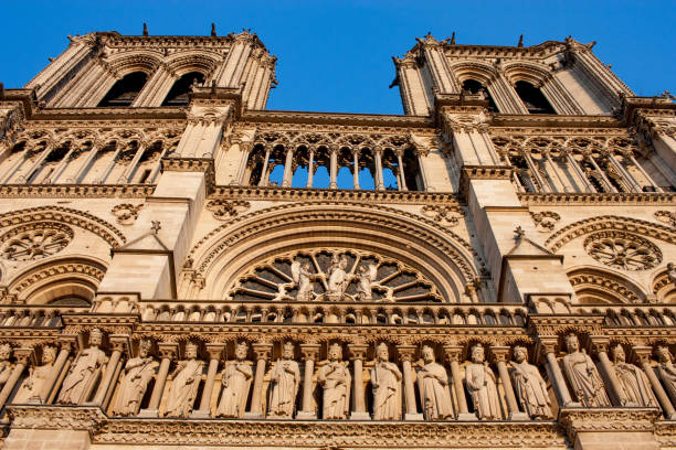 istock Looking up at Notre-Dame Cathedral 1145161768