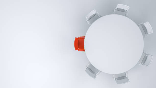 Red Different Chair, Leadership Concept, Minimal Design