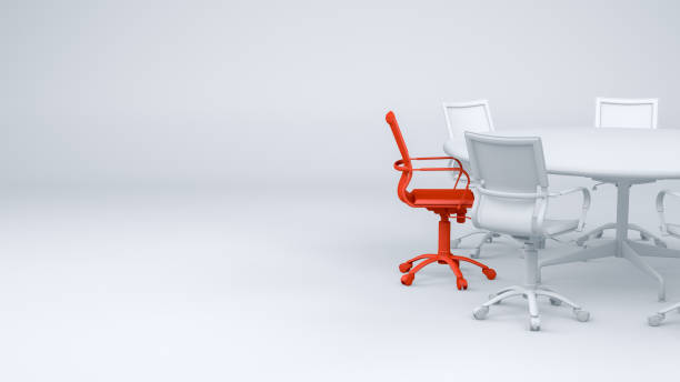 istock Red Different Chair, Leadership Concept, Minimal Design 1145167606