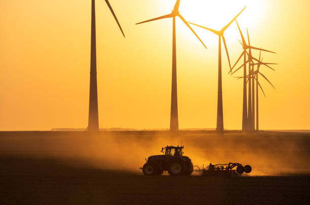 istock Farmland & wind turbines 1145169624