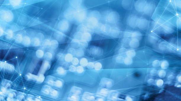 istock Digital global network communication, connected white wires international cyberspace and dots pattern 1145169647