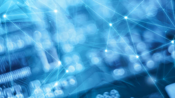 istock Cyber threats digital wires international cyberspace, triangle abstract background. Triangles shapes geometrical modern template 1145169747