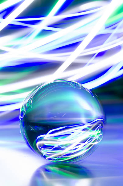 istock Lightpainting with lensball, colorful 1145170976