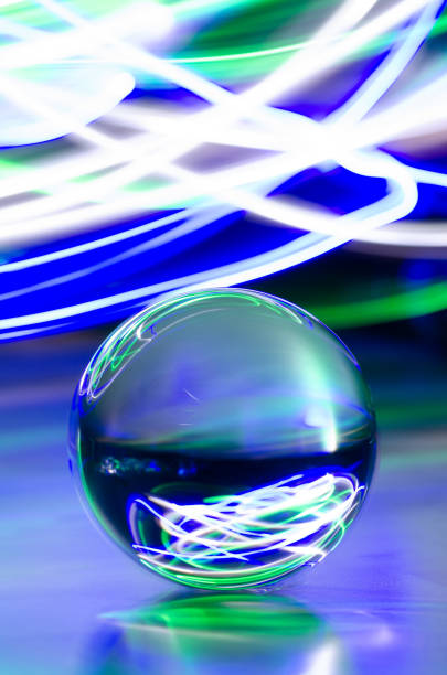 istock Lightpainting with lensball, colorful 1145170980